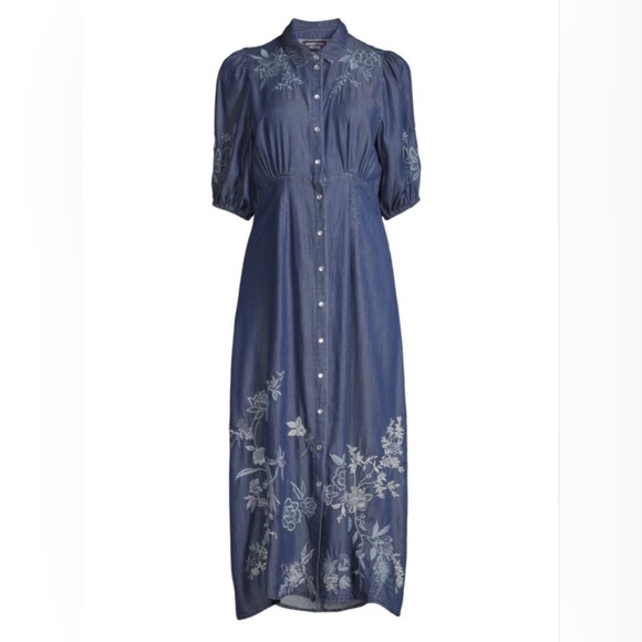Johnny Was Dresses & Skirts - NWT Johnny Was Jacqueline Puff-Sleeve Midi Dress